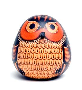 Rattle, Andes, Peru, Fair Trade, Owls, Gourd, Handcarved