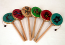 Andes, Peru, Fair Trade, Tamborine, Spin Drum, Instrument, Toys, Handpainted