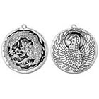 Good Fortune, Pendant, Longevity, Phoenix, Dragon, High Concepts, Leadfree, Pewter, Amulet