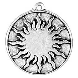 Sun, Disk, Pendant, Protector, High Concepts, Leadfree, Pewter, Amulet