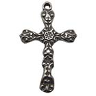 Floral Cross, Faith, Christian, Pendant, High, Concepts, Leadfree, Pewter, Safepewter