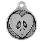 Peace, Heart, Pendant,  High Concepts, Leadfree, Pewter, Amulet