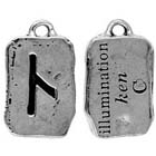 Runes, Pendant, Illumination, Ken, High Concepts, Leadfree, Pewter, Amulet