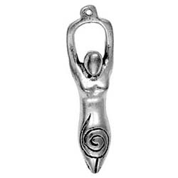 Goddess, Pendant, Ritual, Spiral, Circle Goddess, High Concepts, Leadfree, Pewter, Amulet