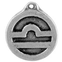 Astrology, Horoscope, Zodiac, Libra, High Concepts, Leadfree, Pewter, Amulet