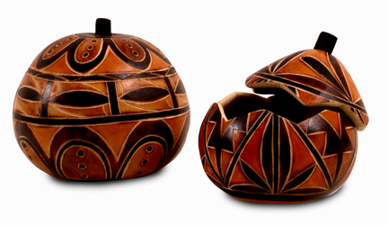 Andes, Peru, Fair Trade, Boxes, Box, Gourd, Geometric, Handcarved