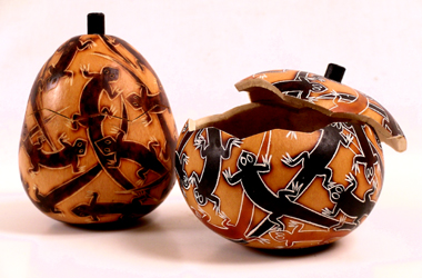 Andes, Peru, Fair Trade, Boxes, Box, Gourd, Lizard, Handcarved