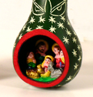 Ornaments, Andes, Peru, Fair Trade, Christmas, Holiday, Nativity, Gourd, Carved, Handpainted