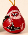 Ornaments, Andes, Peru, Fair Trade, Christmas, Holiday, Santa, Gourd, Carved, Handpainted