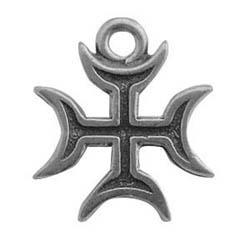 Zemi, Lunar Cross, Pendant, High Concepts, Leadfree, Pewter, Amulet