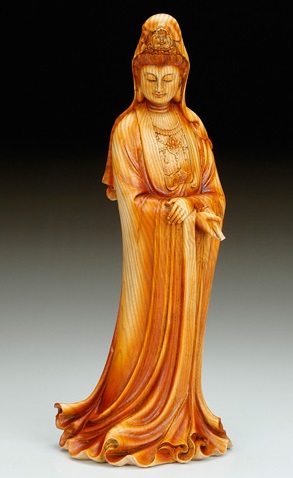 Kuan Yin Standing-Faux Wood